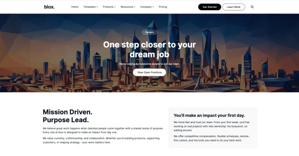 blox Careers template preview
