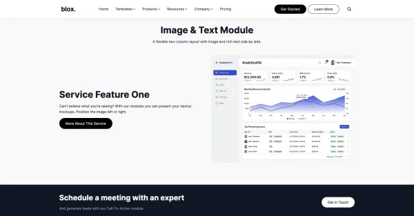 blox Services template preview