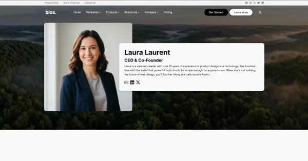 blox Team Member template preview
